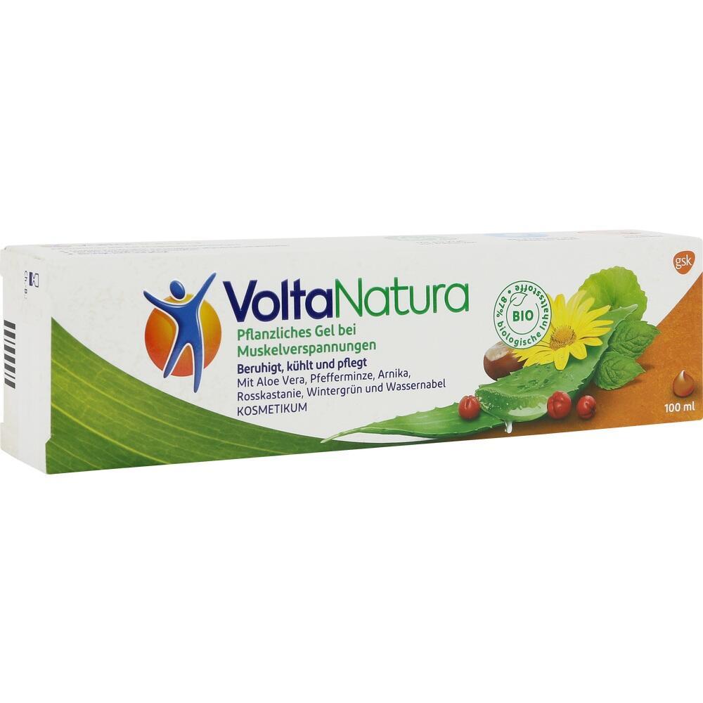 Eine Verpackung eines pflanzlichen Gels gegen Muskelverspannungen mit natürlichen Inhaltsstoffen.